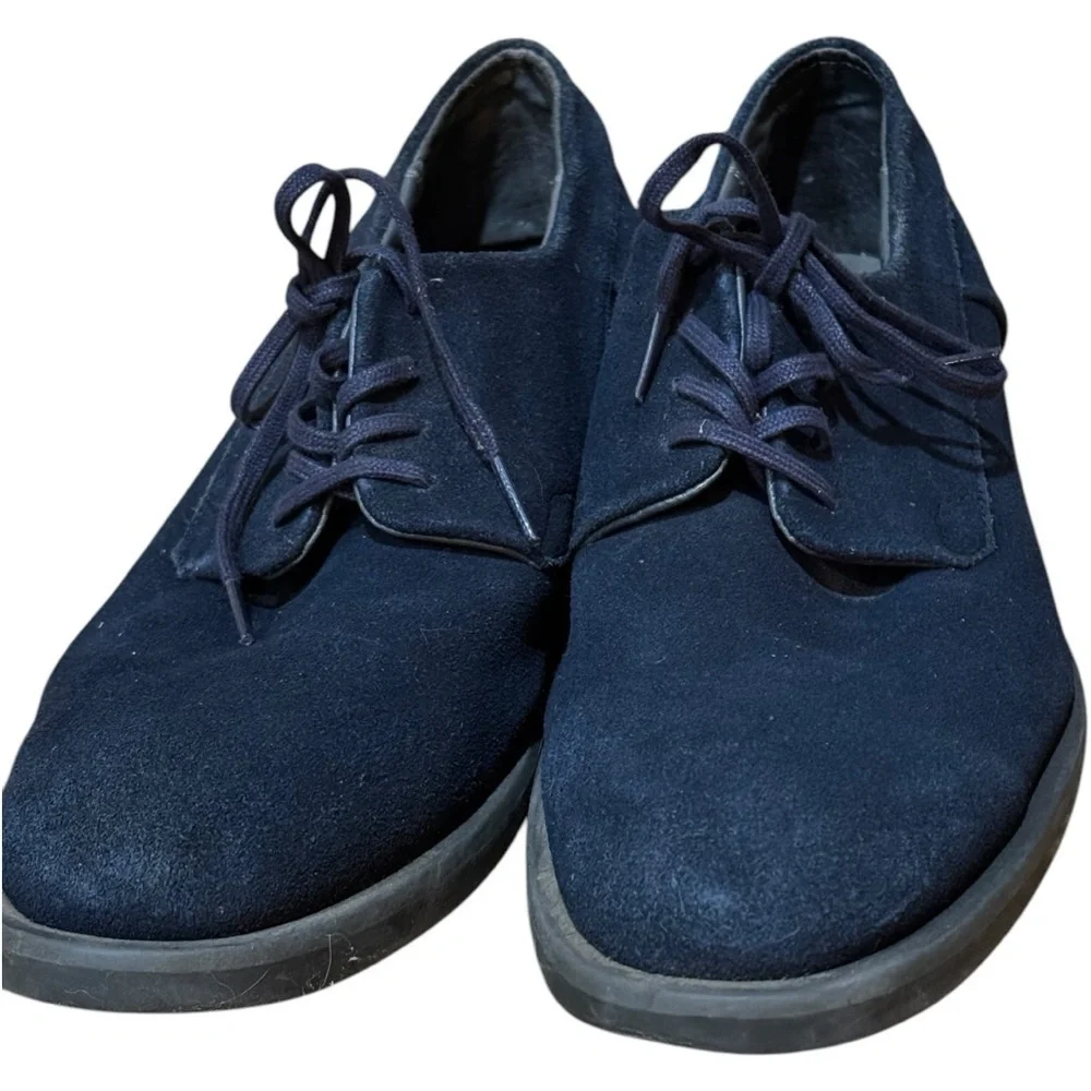 Calvin Klein Blue Suede Oxfords